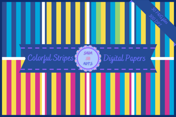 Download Seamless Stripes with Bright Colors - Stripes Collection