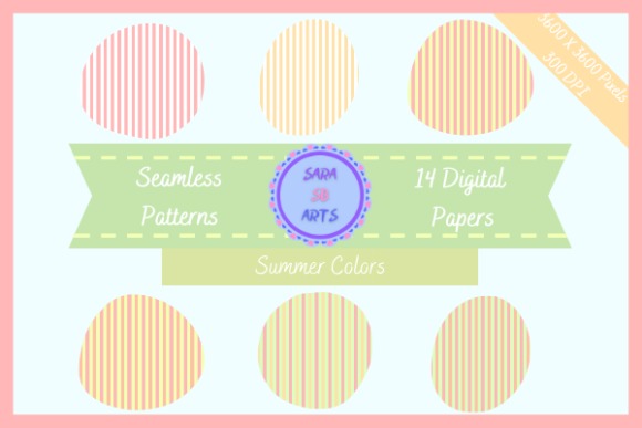 Download Seamless Stripes with Summer Colors - Stripes Collection