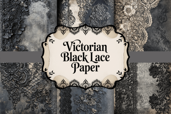 Download Victorian Black Lace Paper - Black lace paper Collection