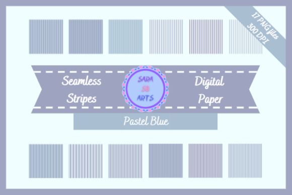 Download Pastel Blue Seamless Stripes Pattern - Stripes Collection