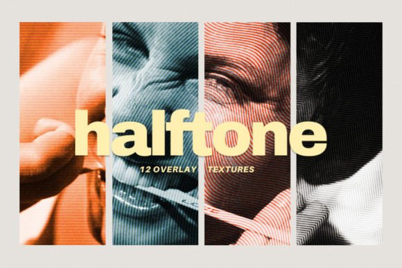 Download 12 Halftone Overlay Textures - Overlay textures Collection